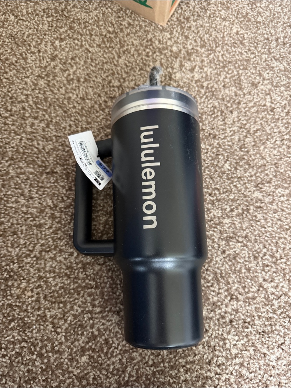 lululemon athletica Black & Silver Insulated Travel Mug with Handle